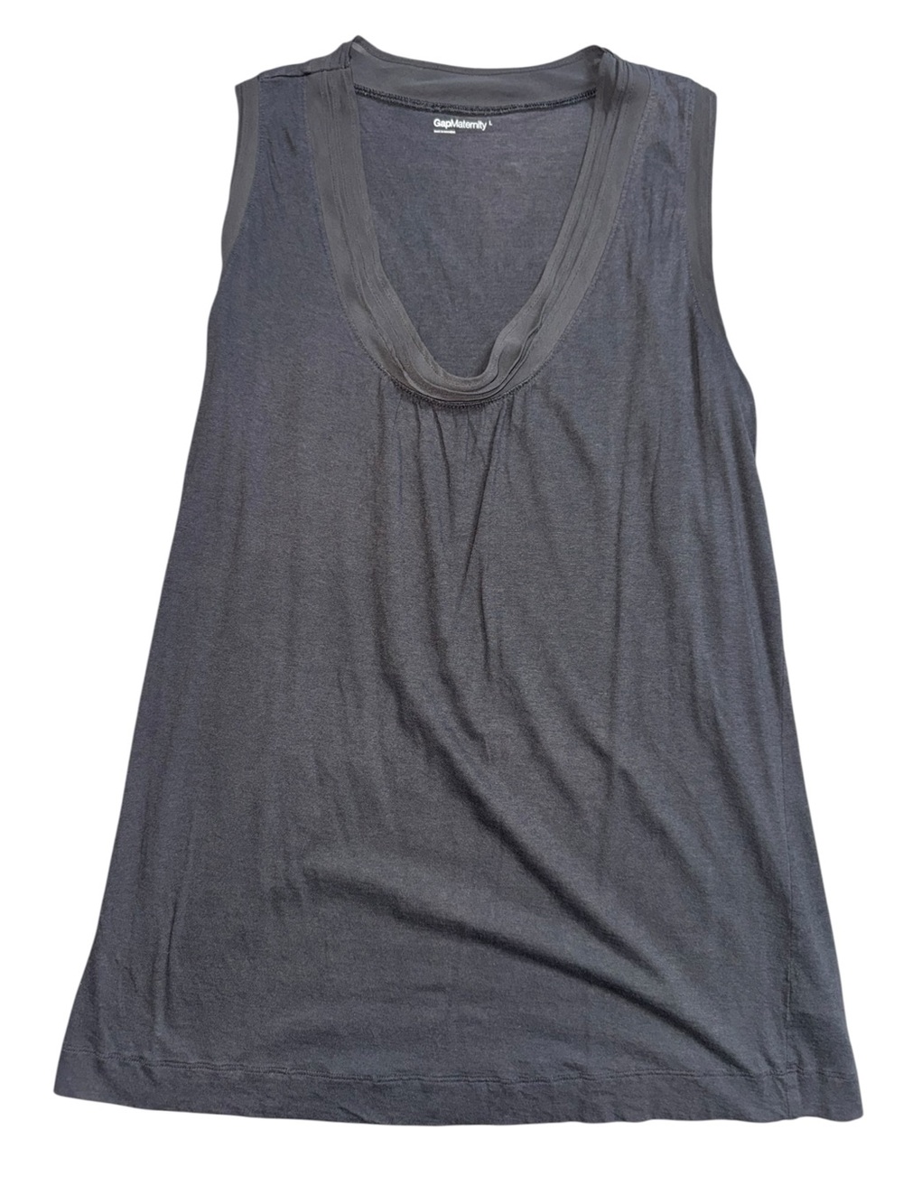 Gap Maternity Gray Sleeveless Scoop Neck Tank Top Size L
